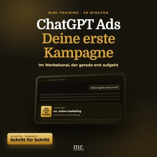 Produktbild ChatGPT Ads: Deine erste Kampagne